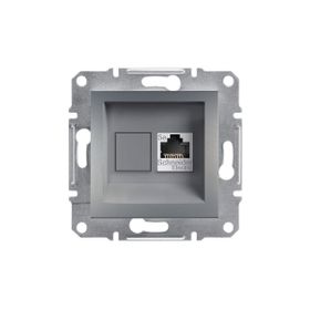 Schneider EPH4300162 Asfora Çelik RJ45 CAT5E Utp Telefon Data Prizi