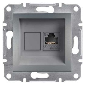 Schneider EPH4300162 Asfora Çelik RJ45 CAT5E Utp Telefon Data Prizi