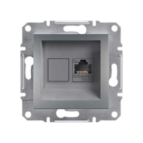 Schneider EPH4300162 Asfora Çelik RJ45 CAT5E Utp Telefon Data Prizi