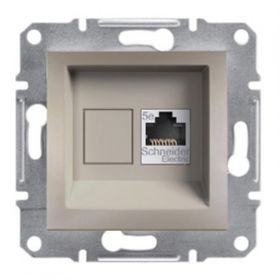 Schneider EPH4300169 Asfora Bronz Rj45 Tek Çıkışlı Telefon Prizi