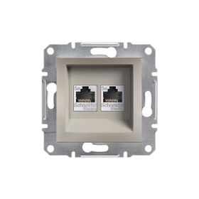 Schneider EPH4400169 Asfora Bronz Rj45 2 Çıkışlı Telefon Prizi