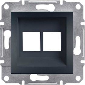 Schneider EPH4400171-02 Asfora 2'li Antrasit RJ45 Priz