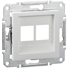 Schneider EPH4470521 Asfora Beyaz Çerçevesiz 2xRj45 Konnektörsüz Data Prizi