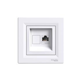 Schneider EPH4700121 Asfora Tekli Beyaz RJ45 CAT6 UTP Telefon Prizi