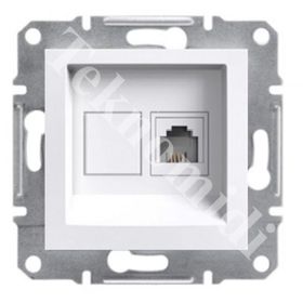 Schneider EPH4700121 Asfora Tekli Beyaz RJ45 CAT6 UTP Telefon Prizi