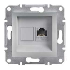 Schneider EPH4700161 Asfora Alüminyum Rj45 Tek Çıkışlı Telefon Prizi