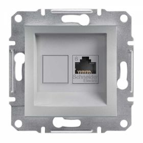Schneider EPH4700161 Asfora Alüminyum Rj45 Tek Çıkışlı Telefon Prizi