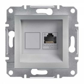 Schneider EPH4700161 Asfora Alüminyum Rj45 Tek Çıkışlı Telefon Prizi