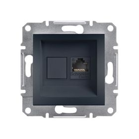 Schneider EPH4700171 Asfora Antrasit RJ45 Tek Çıkışlı Data Prizi