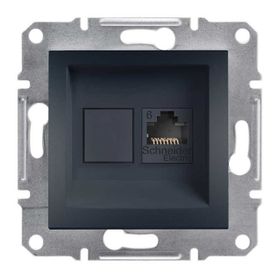 Schneider EPH4700171 Asfora Antrasit RJ45 Tek Çıkışlı Data Prizi