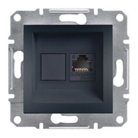 Schneider EPH4700171 Asfora Antrasit RJ45 Tek Çıkışlı Data Prizi