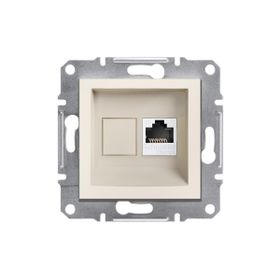 Schneider EPH4770123 Asfora Tekli Krem RJ45 CAT6 UTP Data Prizi Çerçevesiz