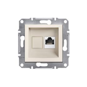 Schneider EPH4770123 Asfora Tekli Krem RJ45 CAT6 UTP Data Prizi Çerçevesiz