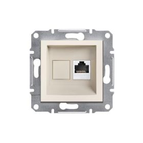 Schneider EPH4770123 Asfora Tekli Krem RJ45 CAT6 UTP Data Prizi Çerçevesiz