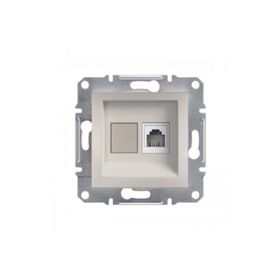 Schneider EPH4770123 Asfora Tekli Krem RJ45 CAT6 UTP Data Prizi Çerçevesiz