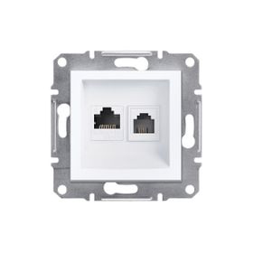 Schneider EPH5270121 Asfora Beyaz Çerçevesiz RJ11 RJ45 CAT6 Utp Telefon Data Prizi
