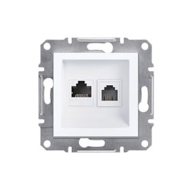 Schneider EPH5270121 Asfora Beyaz Çerçevesiz RJ11 RJ45 CAT6 Utp Telefon Data Prizi