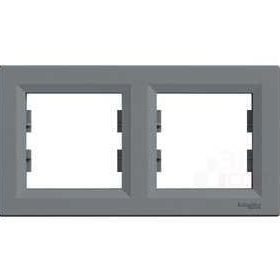 Schneider EPH5800262 Asfora Çelik 2'li Yatay Çerçeve