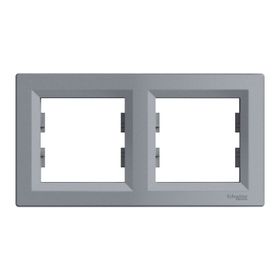 Schneider EPH5800262 Asfora Çelik 2'li Yatay Çerçeve
