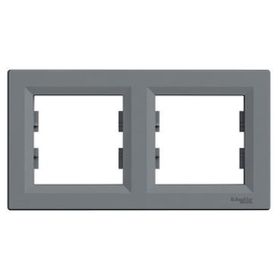 Schneider EPH5800262 Asfora Çelik 2'li Yatay Çerçeve