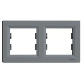Schneider EPH5800262 Asfora Plus Çelik İkili Çerçeve