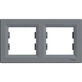Schneider EPH5800262 Asfora Plus Çelik İkili Çerçeve