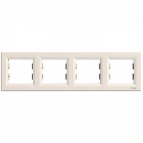 Schneider EPH5800423 Electric Asfora Krem Dörtlü Yatay Çerçeve