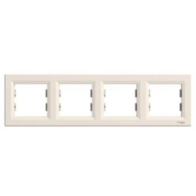 Schneider EPH5800423 Electric Asfora Krem Dörtlü Yatay Çerçeve