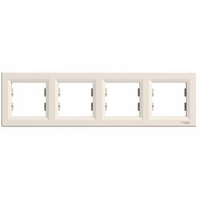 Schneider EPH5800423 Electric Asfora Krem Dörtlü Yatay Çerçeve