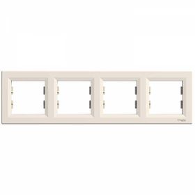 Schneider EPH5800423 Electric Asfora Krem Dörtlü Yatay Çerçeve