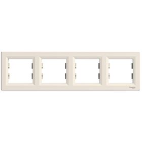 Schneider EPH5800423 Electric Asfora Krem Dörtlü Yatay Çerçeve