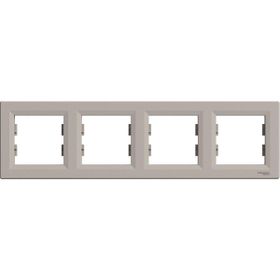 Schneider EPH5800469 Asfora Bronz 4'lü Yatay Çerçeve