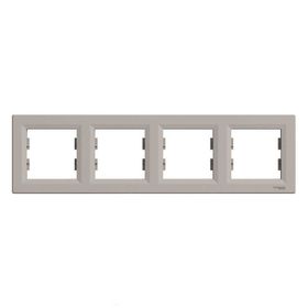 Schneider EPH5800469 Asfora Bronz 4'lü Yatay Çerçeve