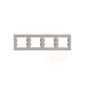 Schneider EPH5800469 Asfora Bronz 4'lü Yatay Çerçeve