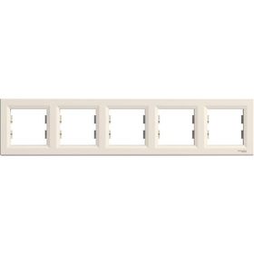 Schneider EPH5800523 Electric Asfora Krem Beşli Yatay Çerçeve