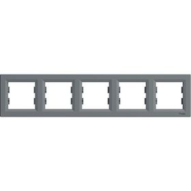 Schneider EPH5800562 Asfora Çelik 5'li Yatay Çerçeve