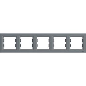 Schneider EPH5800562 Asfora Çelik 5'li Yatay Çerçeve