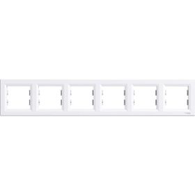 Schneider EPH5800621 Electric Asfora Beyaz Altılı Yatay Çerçeve