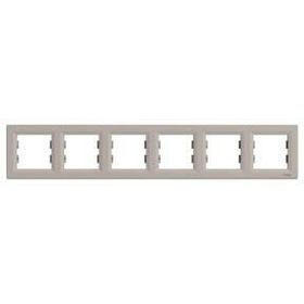 Schneider EPH5800669 Asfora Bronz Altılı Yatay Çerçeve