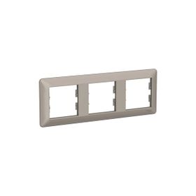 Schneider EPH5805369 Asfora EM PLUS 3'lü Bronz Yatay Priz Çerçevesi