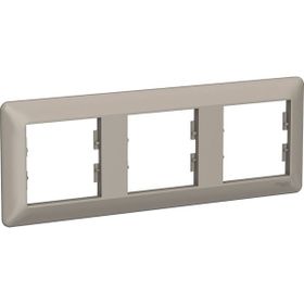 Schneider EPH5805369 Asfora EM PLUS 3'lü Bronz Yatay Priz Çerçevesi