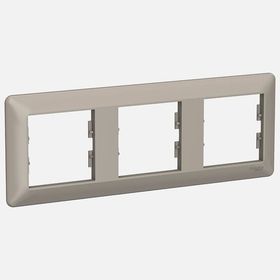 Schneider EPH5805369 Asfora EM PLUS 3'lü Bronz Yatay Priz Çerçevesi