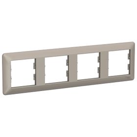 Schneider EPH5805469 Asfora EM PLUS 4'lü Bronz Yatay Priz Çerçevesi