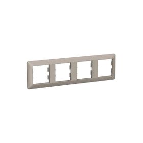 Schneider EPH5805469 Asfora EM PLUS 4'lü Bronz Yatay Priz Çerçevesi