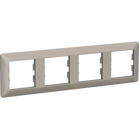 Schneider EPH5805469 Asfora EM PLUS 4'lü Bronz Yatay Priz Çerçevesi