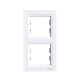 Schneider EPH5810221 Asfora Beyaz İkili Dikey Çerçeve
