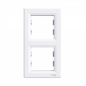 Schneider EPH5810221 Asfora Beyaz İkili Dikey Çerçeve