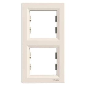 Schneider EPH5810223 Krem Asfora İkili Dikey Anahtar Çerçevesi