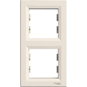 Schneider EPH5810223 Krem Asfora İkili Dikey Anahtar Çerçevesi