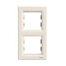 Schneider EPH5810223 Krem Asfora İkili Dikey Anahtar Çerçevesi